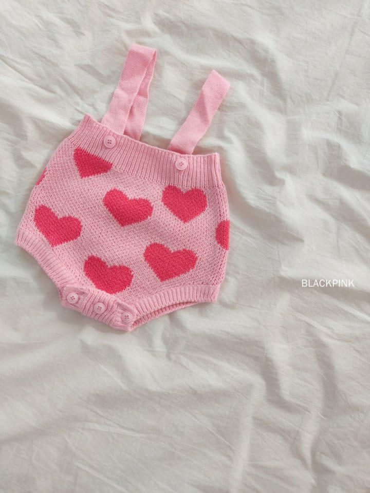 Black Pink - Korean Children Fashion - #littlefashionista - Spring Heart Bodysuit - 4