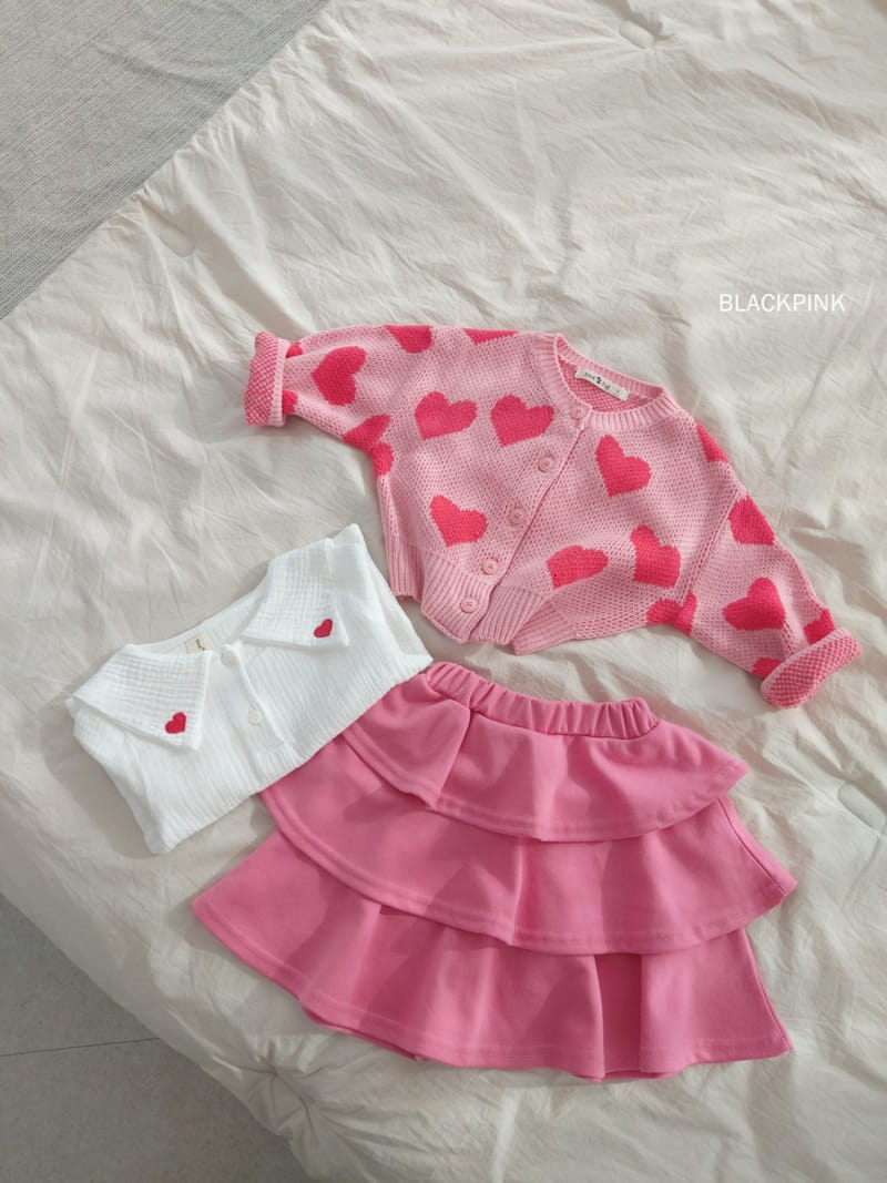 Black Pink - Korean Children Fashion - #prettylittlegirls - Heart Cardigan - 2