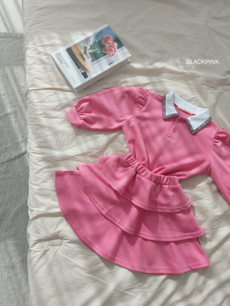 Black Pink - Korean Children Fashion - #stylishchildhood - Tape Collar Tee - 7
