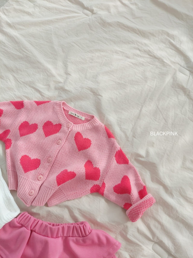 Black Pink - Korean Children Fashion - #stylishchildhood - Heart Cardigan - 5