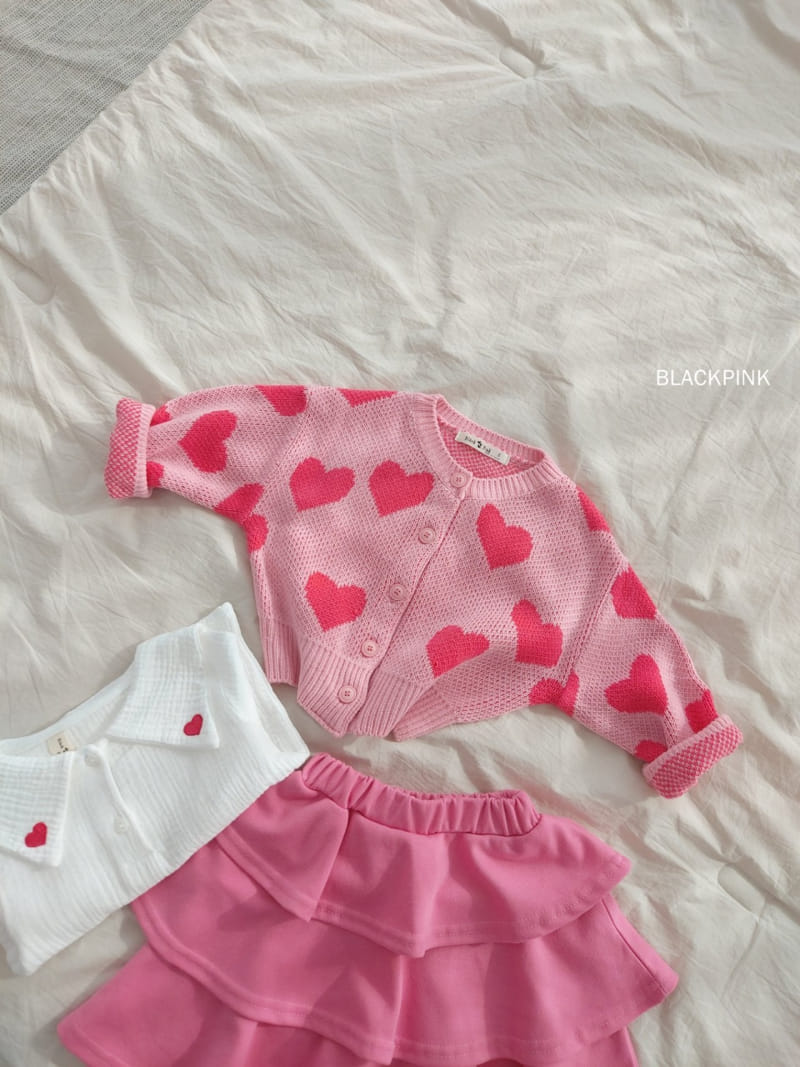 Black Pink - Korean Children Fashion - #todddlerfashion - Heart Cardigan - 3
