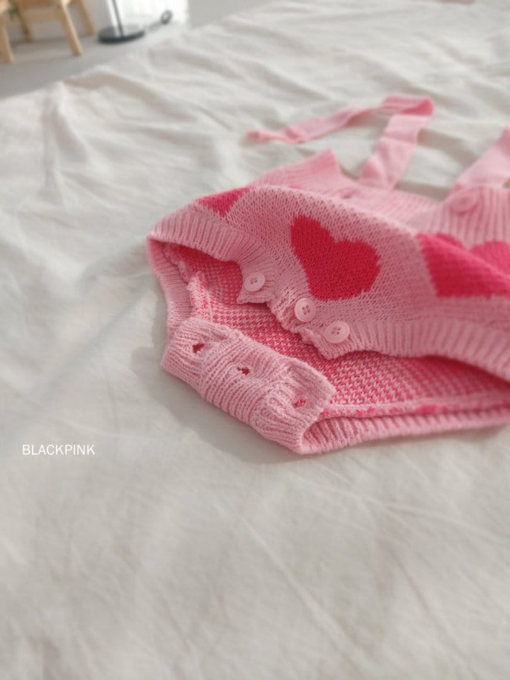 Black Pink - Korean Children Fashion - #todddlerfashion - Spring Heart Bodysuit - 7