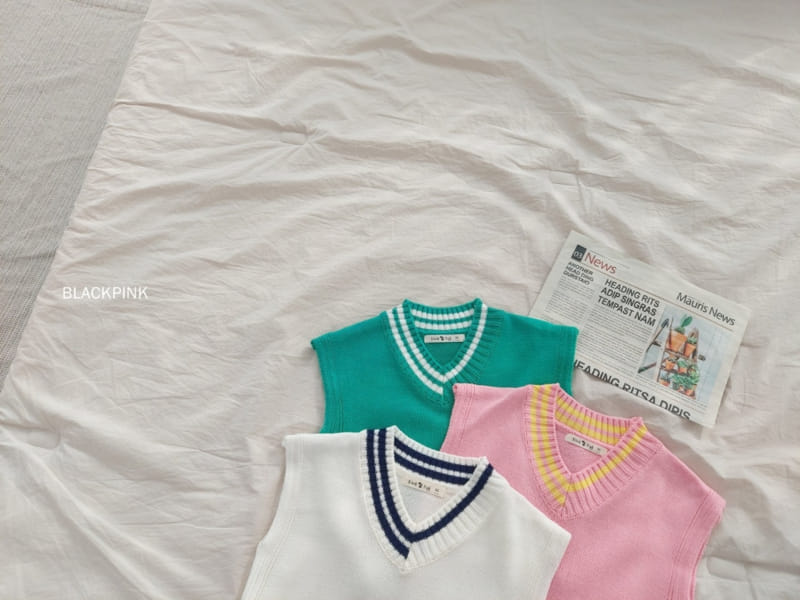 Black Pink - Korean Children Fashion - #toddlerclothing - Vivid School Vest - 5
