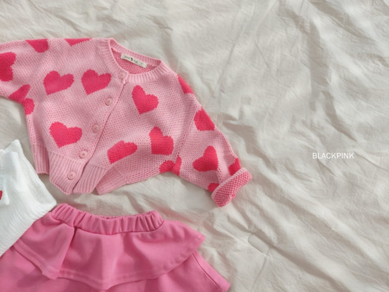 Black Pink - Korean Children Fashion - #todddlerfashion - Heart Cardigan - 4