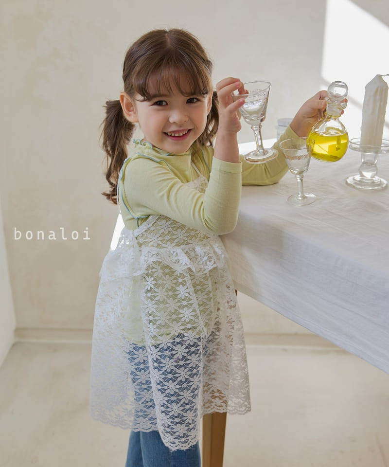 Bonaloi - Korean Children Fashion - #Kfashion4kids - Lace Cemi One-piece - 2