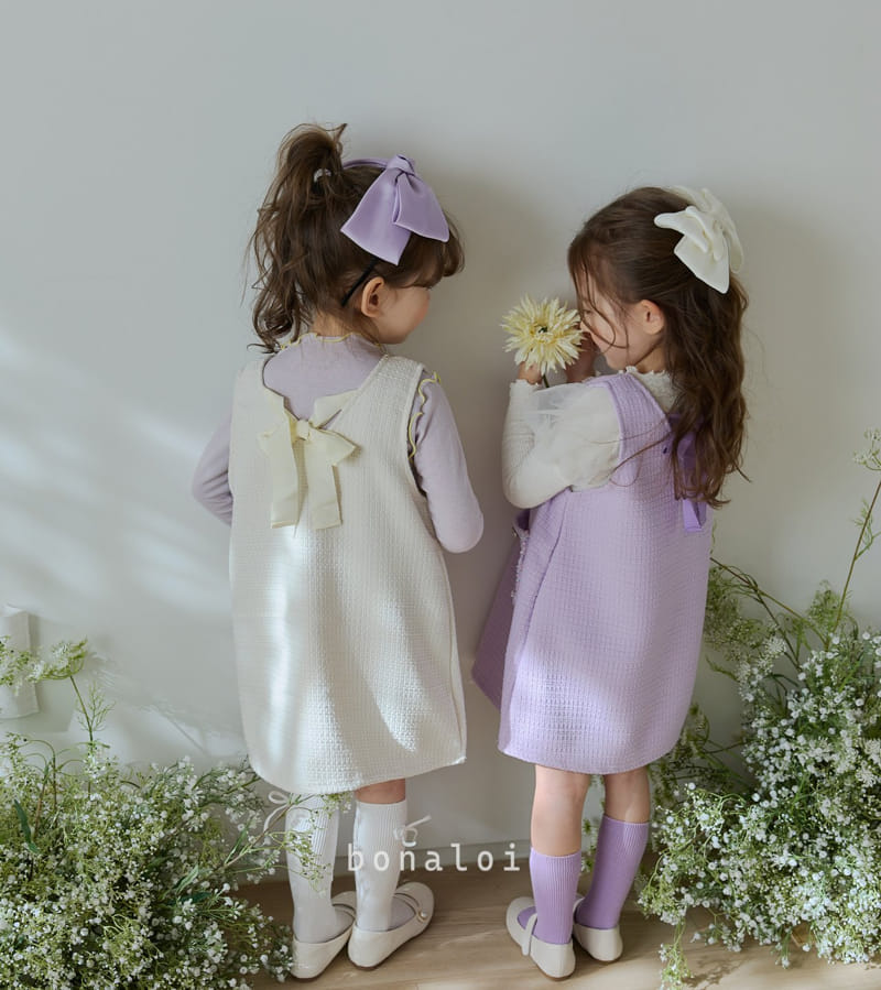 Bonaloi - Korean Children Fashion - #childofig - Mor One-piece - 7