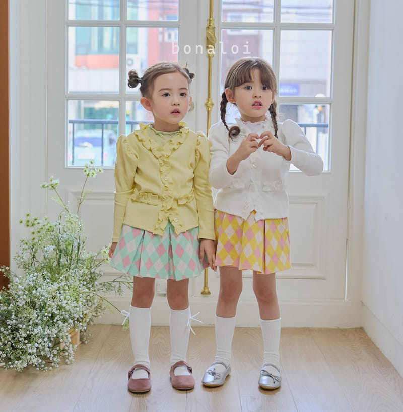 Bonaloi - Korean Children Fashion - #childofig - Argyle Skirt pants - 6