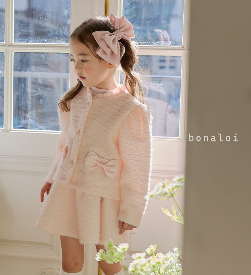 Bonaloi - Korean Children Fashion - #designkidswear - Rose Ribbon Top Bottom Set - 6