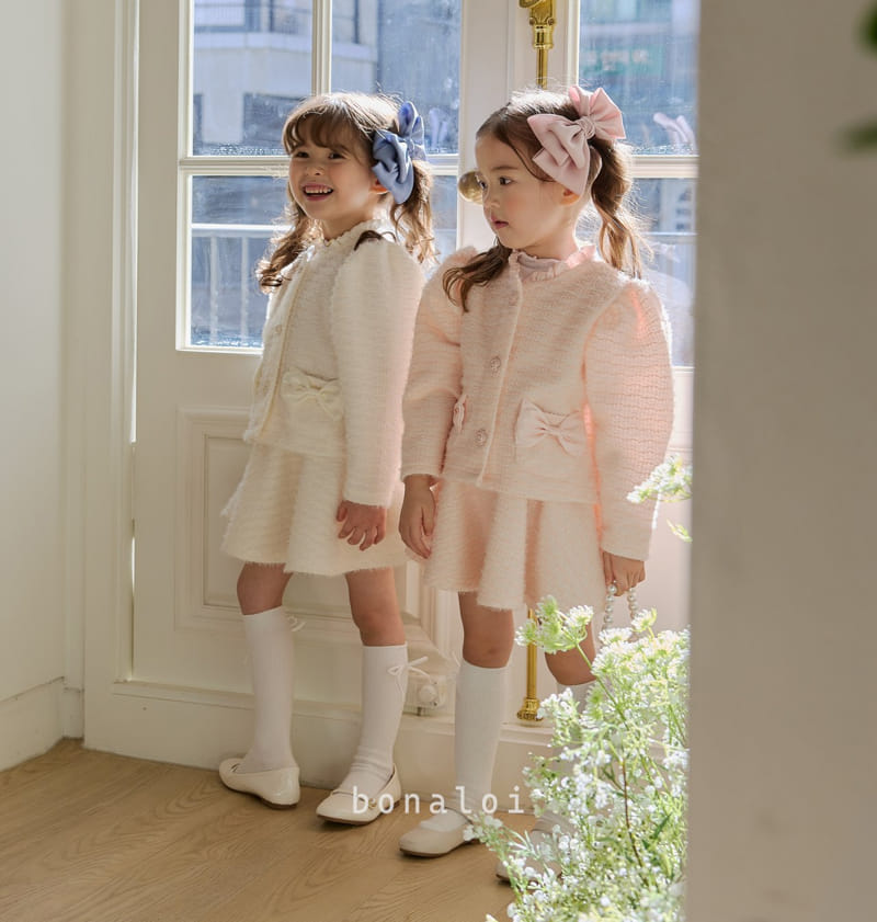 Bonaloi - Korean Children Fashion - #discoveringself - Rose Ribbon Top Bottom Set - 7