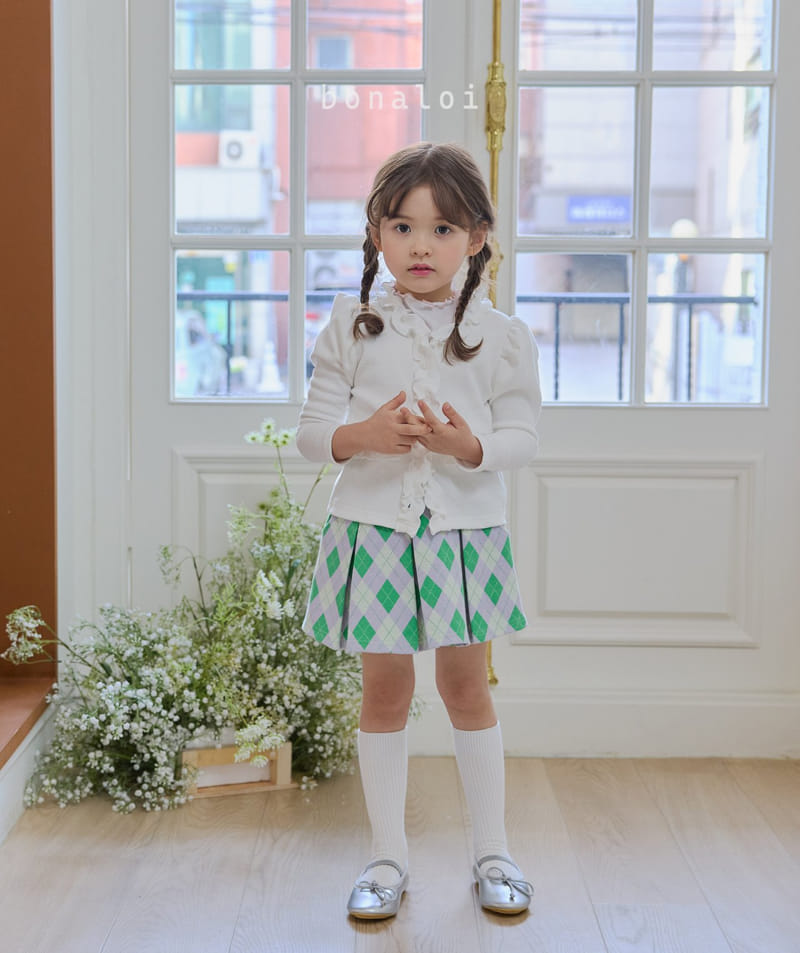 Bonaloi - Korean Children Fashion - #kidsstore - Argyle Skirt pants - 12