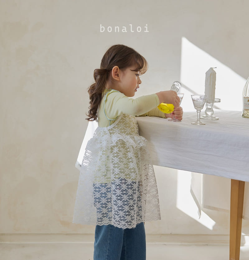Bonaloi - Korean Children Fashion - #minifashionista - Lace Cemi One-piece - 5