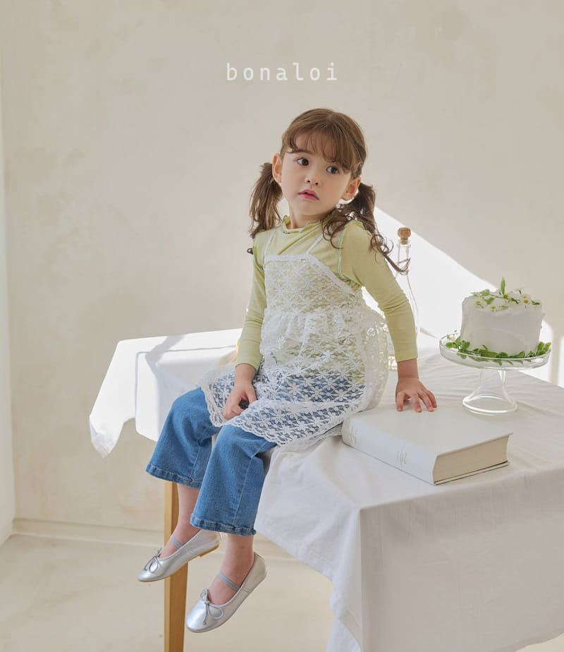 Bonaloi - Korean Children Fashion - #prettylittlegirls - Lace Cemi One-piece - 6