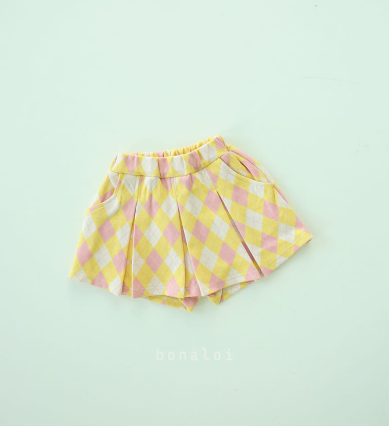 Bonaloi - Korean Children Fashion - #prettylittlegirls - Argyle Skirt pants - 2