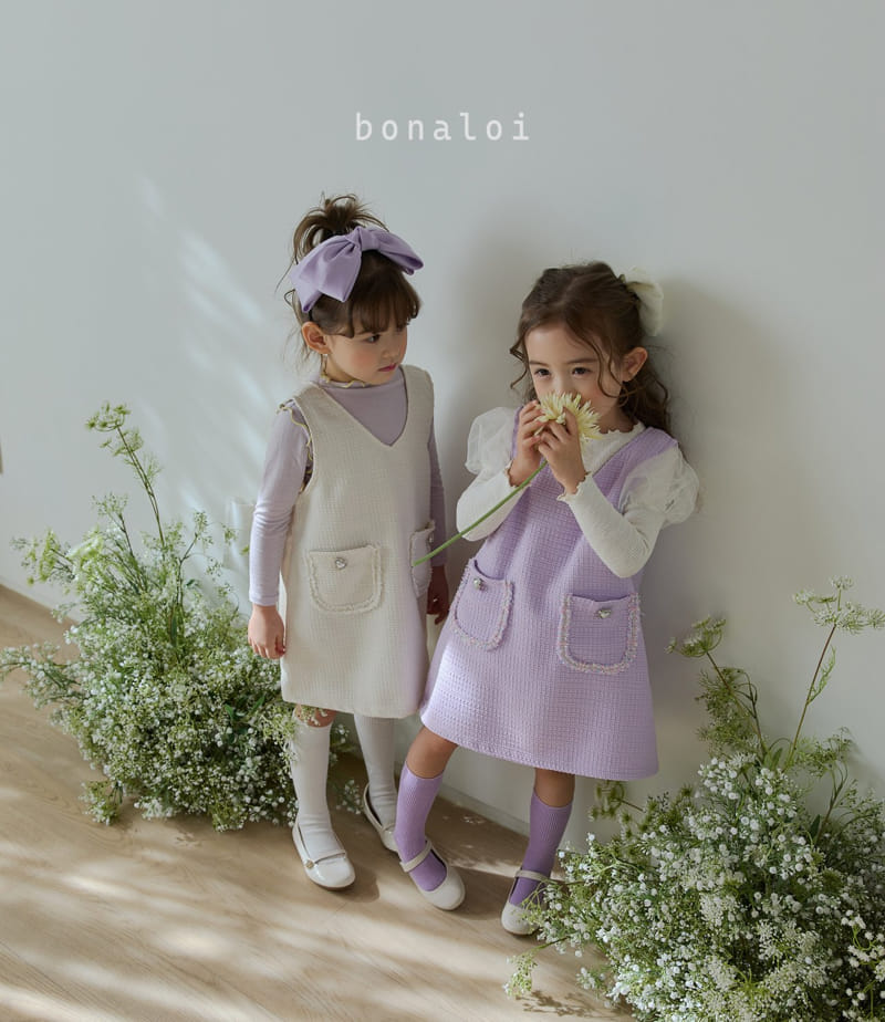 Bonaloi - Korean Children Fashion - #stylishchildhood - Mor One-piece - 6