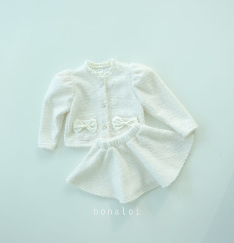 Bonaloi - Korean Children Fashion - #stylishchildhood - Rose Ribbon Top Bottom Set - 3