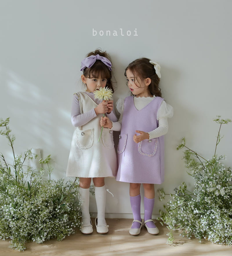 Bonaloi - Korean Children Fashion - #prettylittlegirls - Mor One-piece - 4