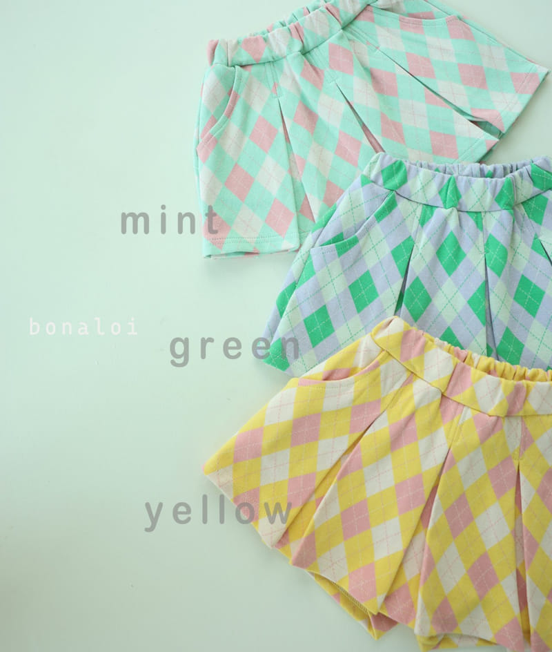 Bonaloi - Korean Children Fashion - #todddlerfashion - Argyle Skirt pants - 4