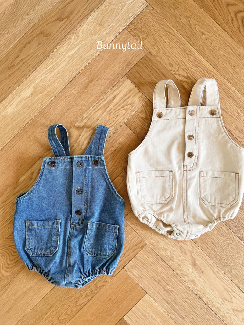 Bunnytail - Korean Baby Fashion - #babygirlfashion - Plain Dnim Bodysuit