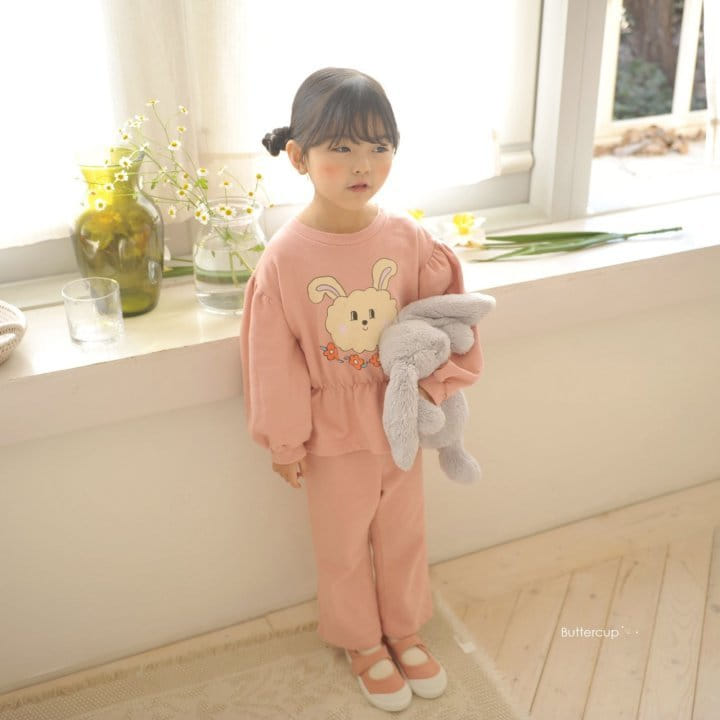 Buttercup - Korean Children Fashion - #designkidswear - Flwoer Rabbit Top Bottom Set - 3