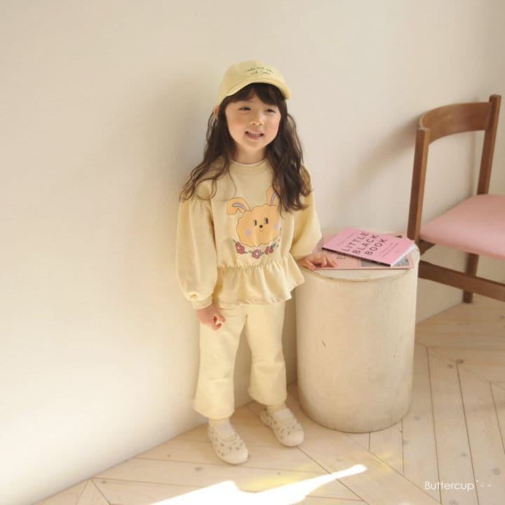 Buttercup - Korean Children Fashion - #kidsstore - Flwoer Rabbit Top Bottom Set - 7