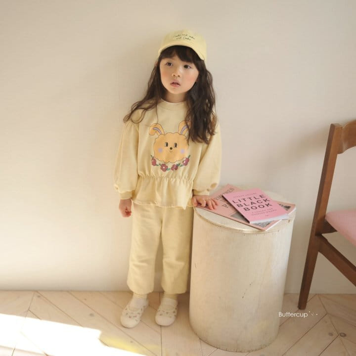 Buttercup - Korean Children Fashion - #kidzfashiontrend - Flwoer Rabbit Top Bottom Set - 8