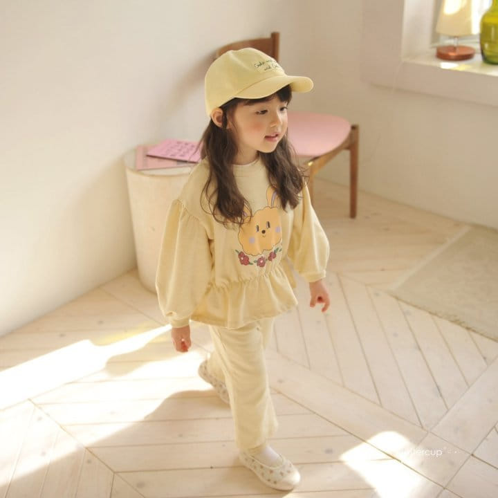Buttercup - Korean Children Fashion - #littlefashionista - Flwoer Rabbit Top Bottom Set - 10