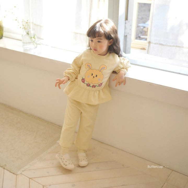 Buttercup - Korean Children Fashion - #magicofchildhood - Flwoer Rabbit Top Bottom Set - 11