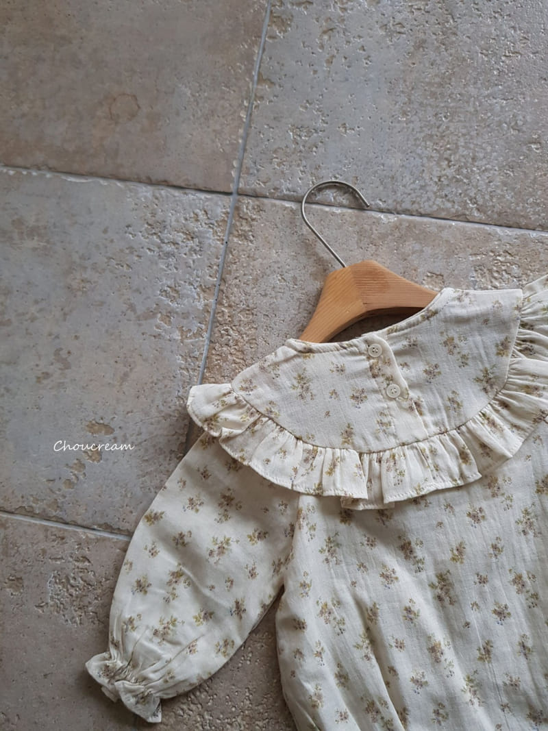 Choucream - Korean Baby Fashion - #onlinebabyboutique - Lucy Flower Frill Bodysuit - 10