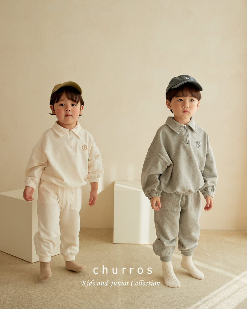 Churros - Korean Children Fashion - #childofig - Collar Embroidery Sweatshirt - 5