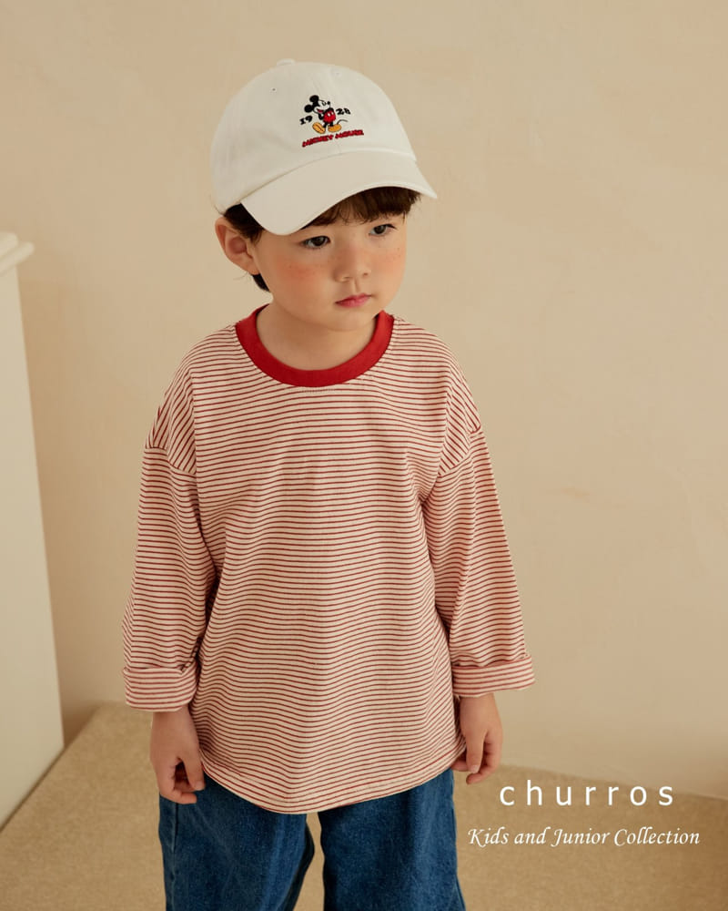 Churros - Korean Children Fashion - #childofig - Stripes Washing Tee - 2
