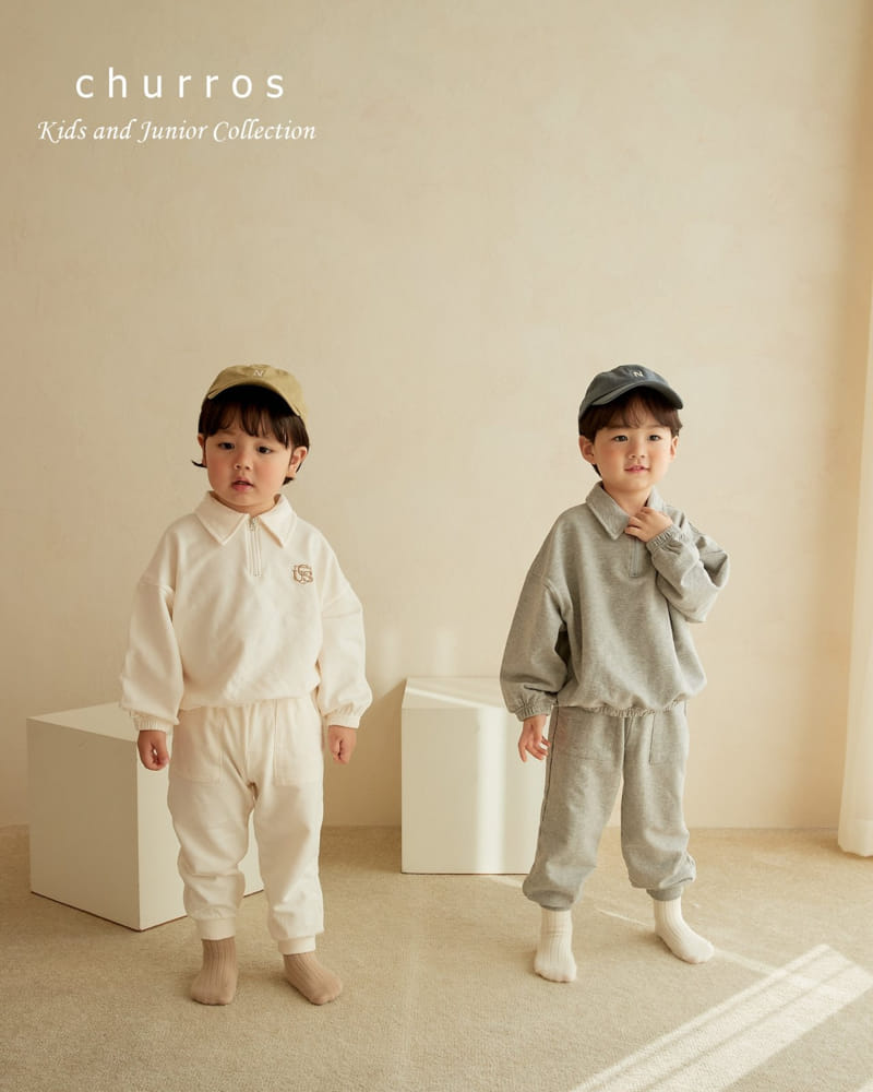 Churros - Korean Children Fashion - #childrensboutique - Collar Embroidery Sweatshirt - 6