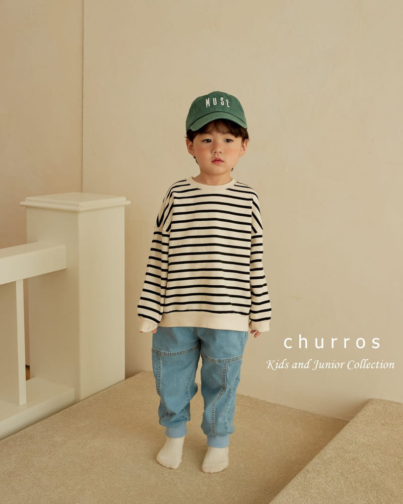 Churros - Korean Children Fashion - #childofig - Stripes Sweatshirt - 4
