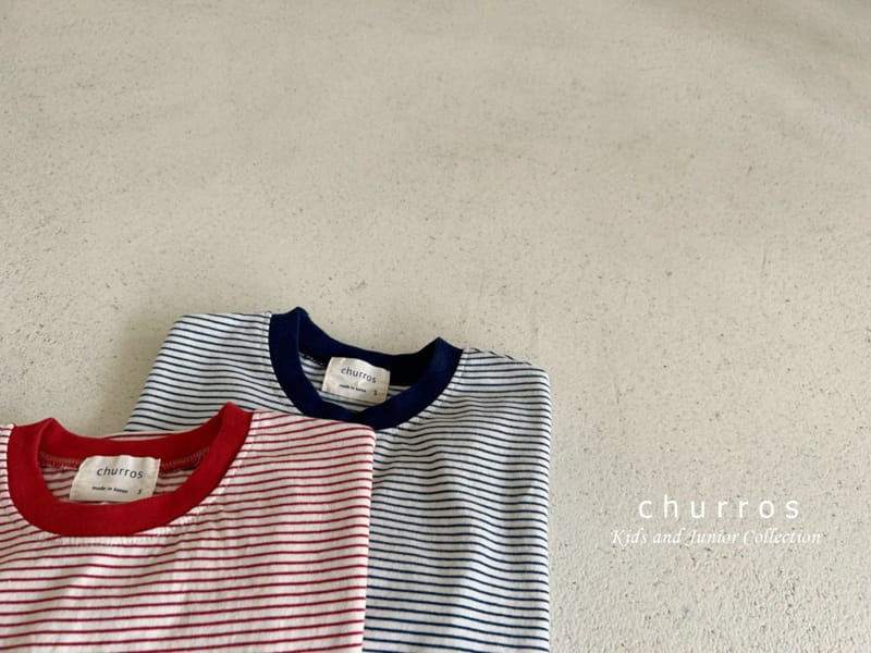 Churros - Korean Children Fashion - #childrensboutique - Stripes Washing Tee - 3