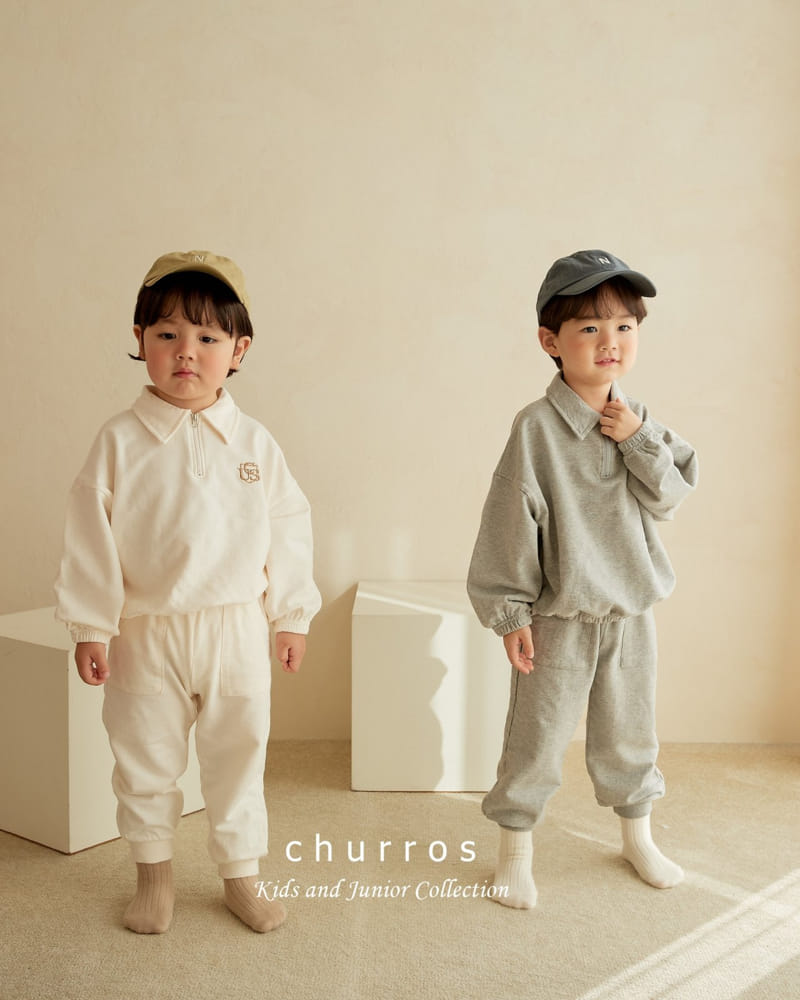 Churros - Korean Children Fashion - #discoveringself - Collar Embroidery Sweatshirt - 8