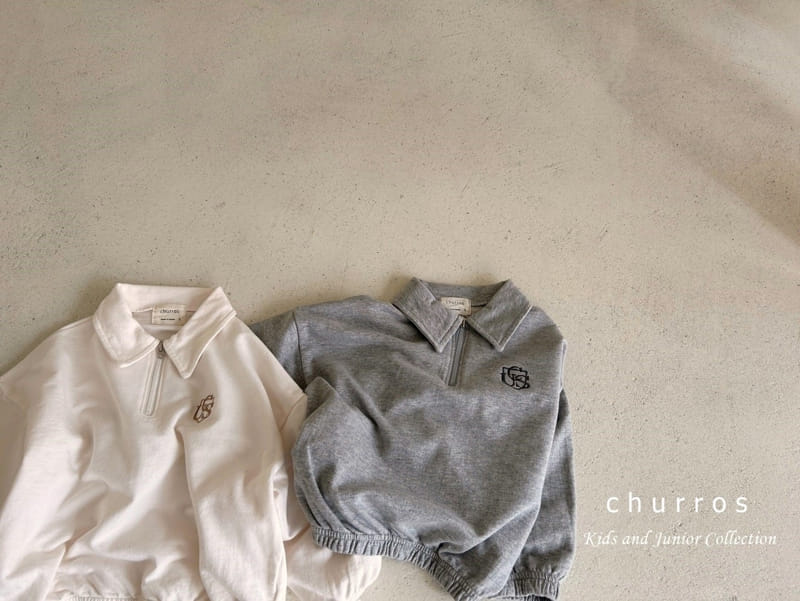 Churros - Korean Children Fashion - #fashionkids - Collar Embroidery Sweatshirt - 9