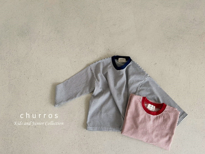 Churros - Korean Children Fashion - #kidzfashiontrend - Stripes Washing Tee - 9