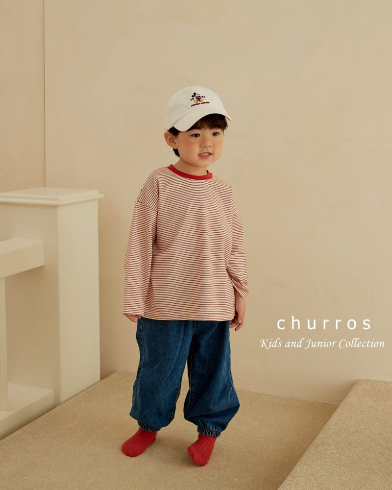Churros - Korean Children Fashion - #littlefashionista - Stripes Washing Tee - 11