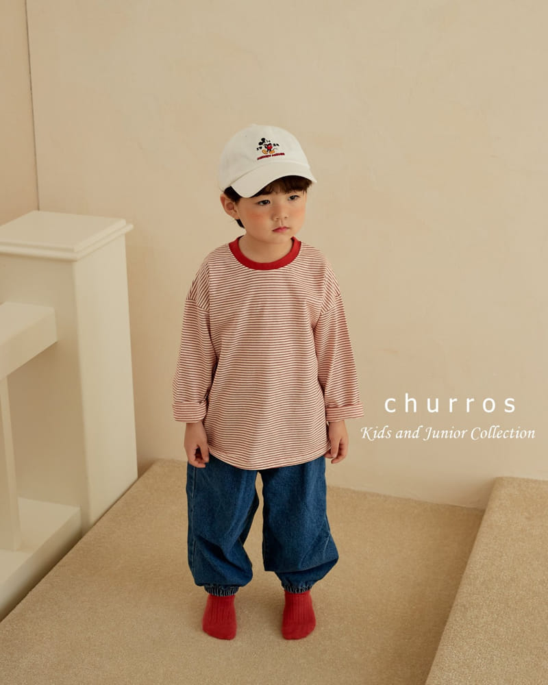 Churros - Korean Children Fashion - #magicofchildhood - Stripes Washing Tee - 12