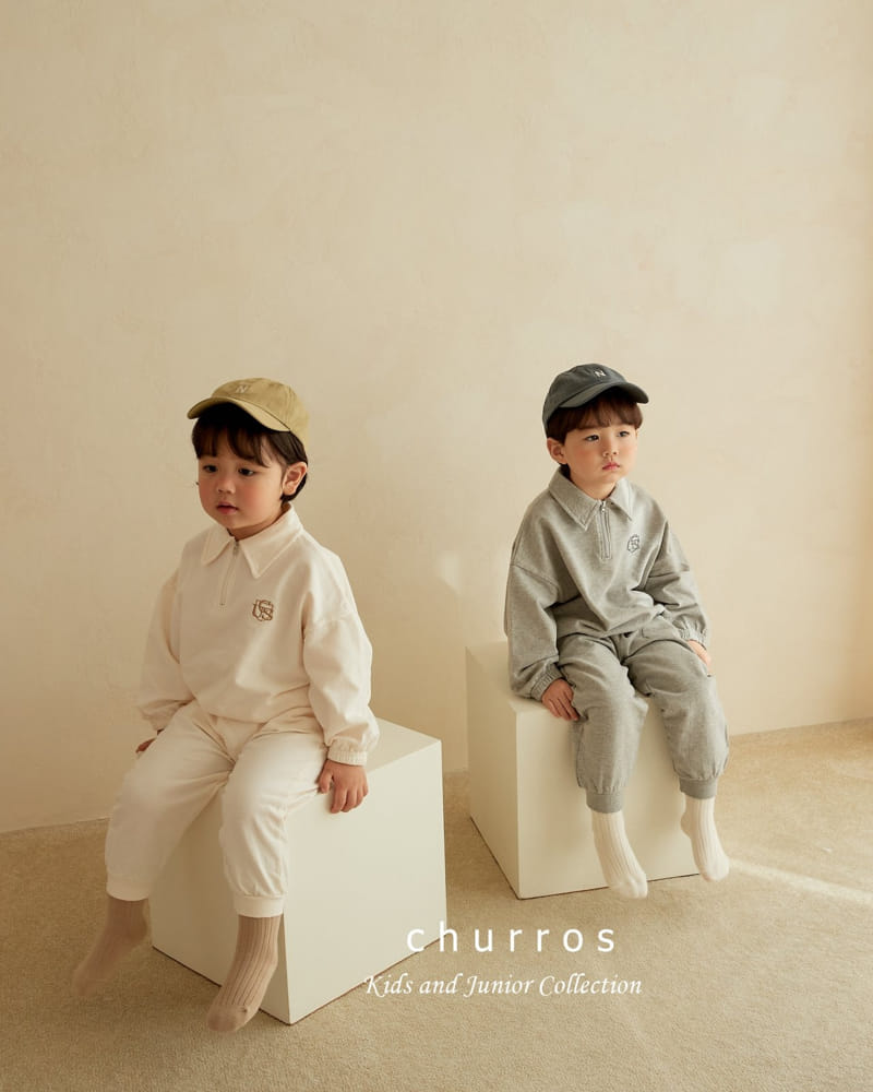 Churros - Korean Children Fashion - #minifashionista - Collar Embroidery Sweatshirt - 2