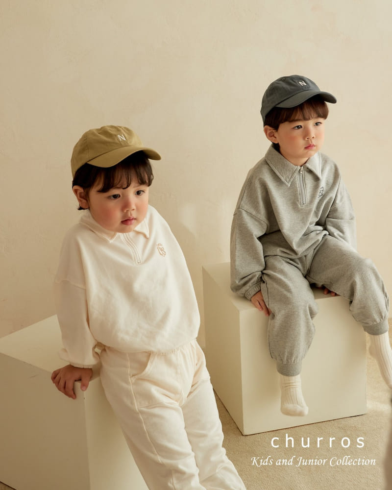 Churros - Korean Children Fashion - #prettylittlegirls - Collar Embroidery Sweatshirt - 3