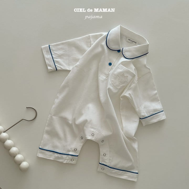 Ciel De Maman - Korean Baby Fashion - #babyboutique - Sunday Pajama Pure White Baby - 6