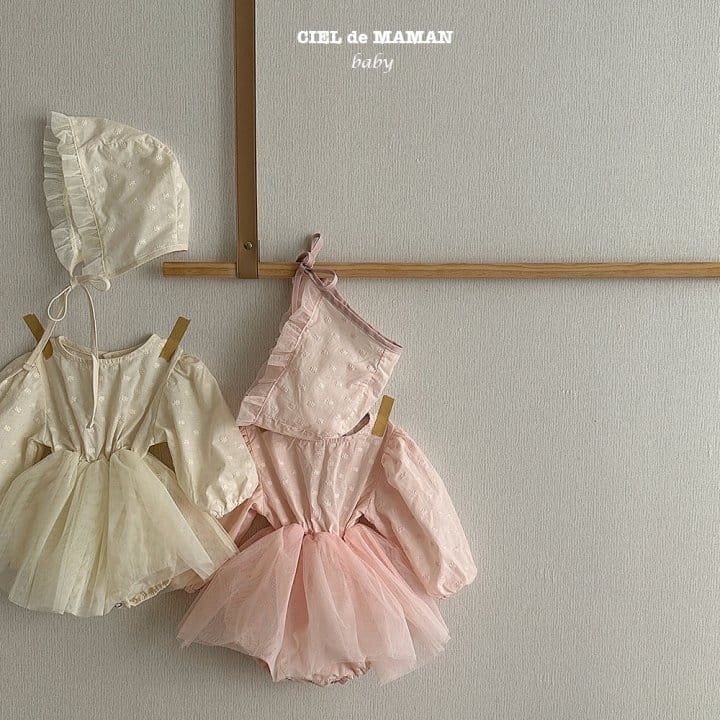 Ciel De Maman - Korean Baby Fashion - #babyboutiqueclothing - Spring Ballet Bodysuit with Bonnet - 8