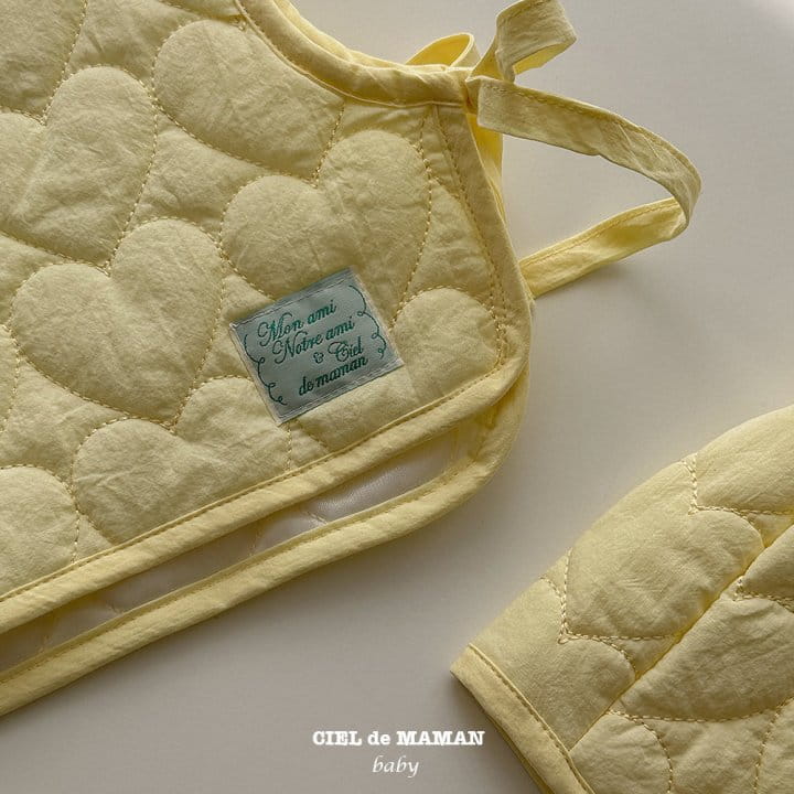 Ciel De Maman - Korean Baby Fashion - #babyboutiqueclothing - Bib Vest Bonnet Set - 5