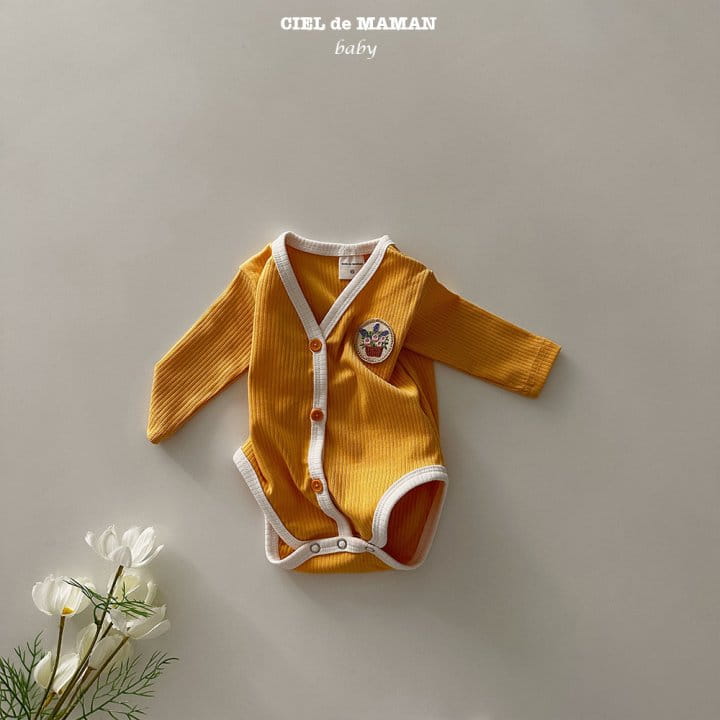 Ciel De Maman - Korean Baby Fashion - #babyboutiqueclothing - Flower Wapen Bodysuit - 2