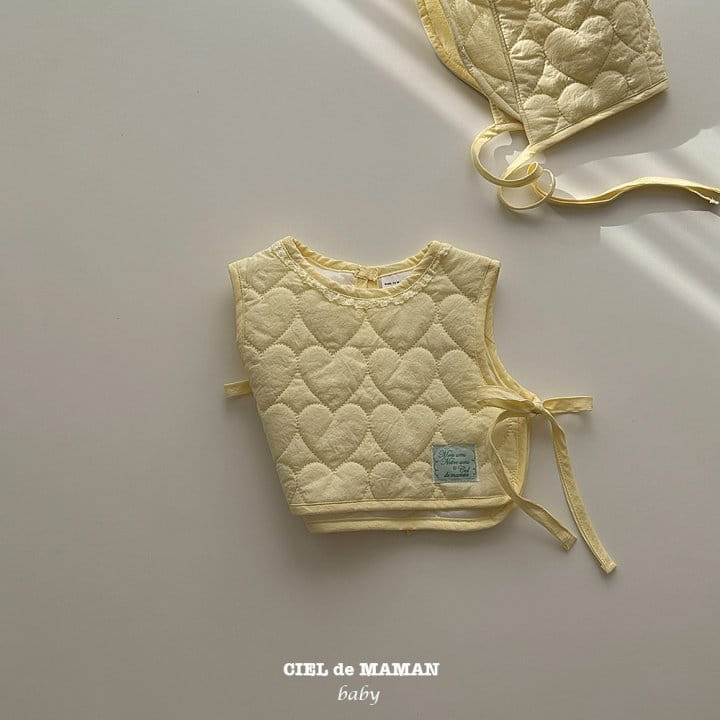 Ciel De Maman - Korean Baby Fashion - #babyclothing - Bib Vest Bonnet Set - 6