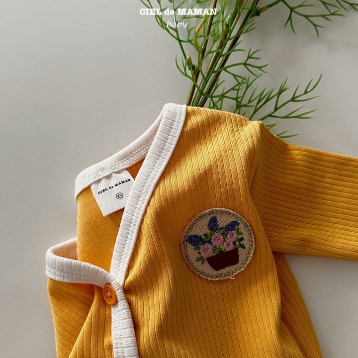 Ciel De Maman - Korean Baby Fashion - #babyclothing - Flower Wapen Bodysuit - 3