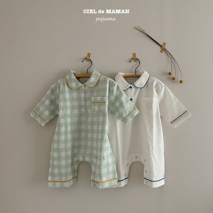 Ciel De Maman - Korean Baby Fashion - #babyfever - Sunday Pajama Pure White Baby - 10