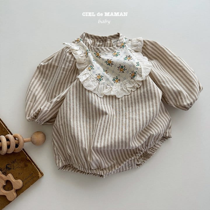 Ciel De Maman - Korean Baby Fashion - #babyfashion - Stripes Mix Bodysuit - 4
