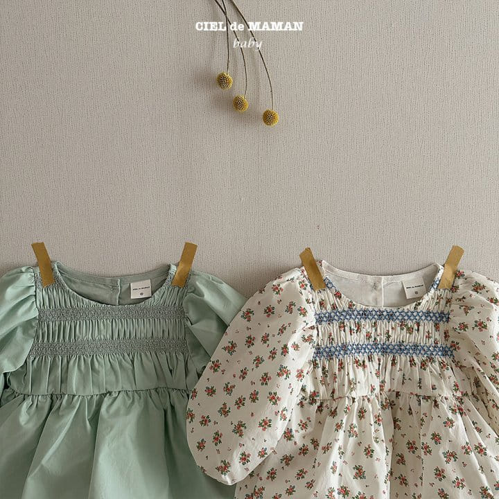 Ciel De Maman - Korean Baby Fashion - #babyfever - Smocking Bodysuit