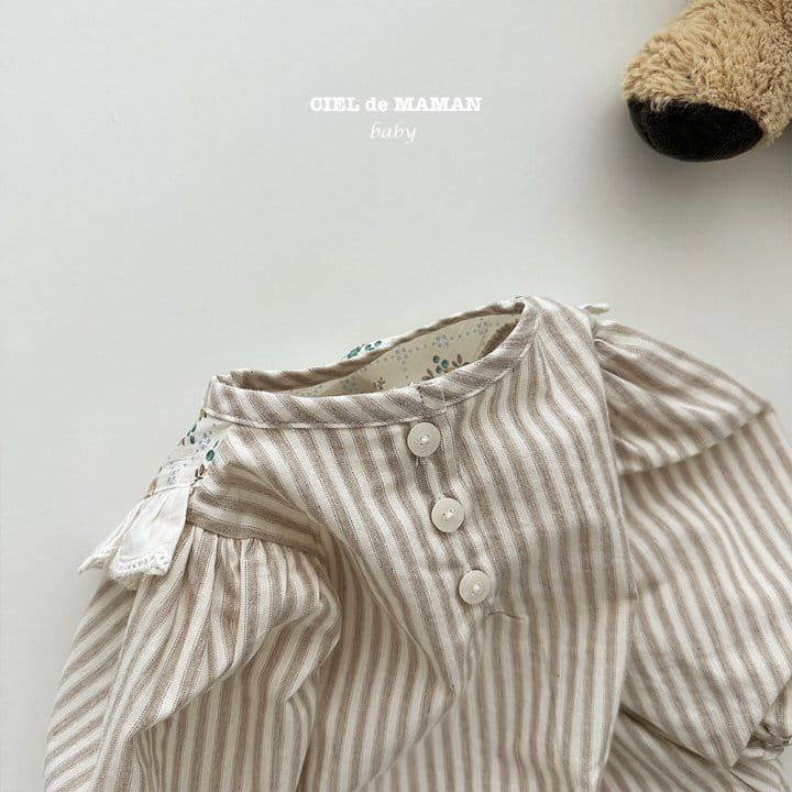 Ciel De Maman - Korean Baby Fashion - #babyoninstagram - Stripes Mix Bodysuit - 7
